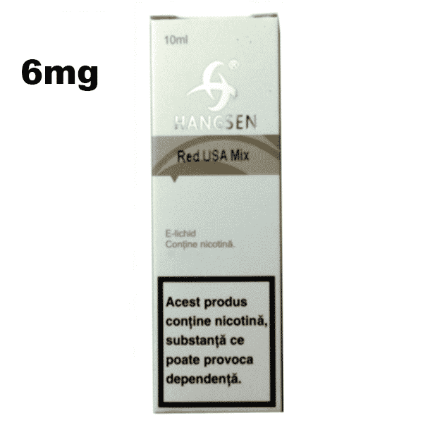 Lichid tigara electronica cu nicotina Hangsen RED USA MIX 6mg 10ml