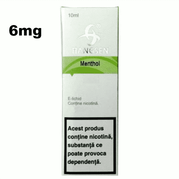 Lichid tigara electronica cu nicotina Hangsen MENTHOL 6mg 10ml