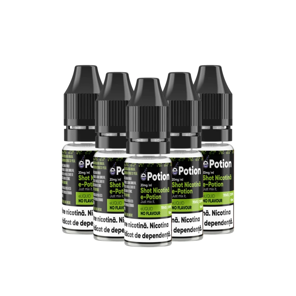 Pachet 5 x Shot Nicotina e-potion 70VG 30PG 20mg 10ml