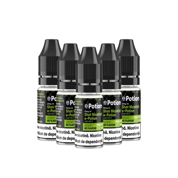 Pachet 5 x Shot Nicotina e-potion 70VG 30PG 20mg 10ml