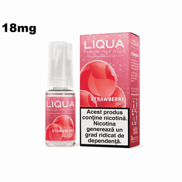 Lichid cu nicotina LIQUA Strawberry 18mg 10ml