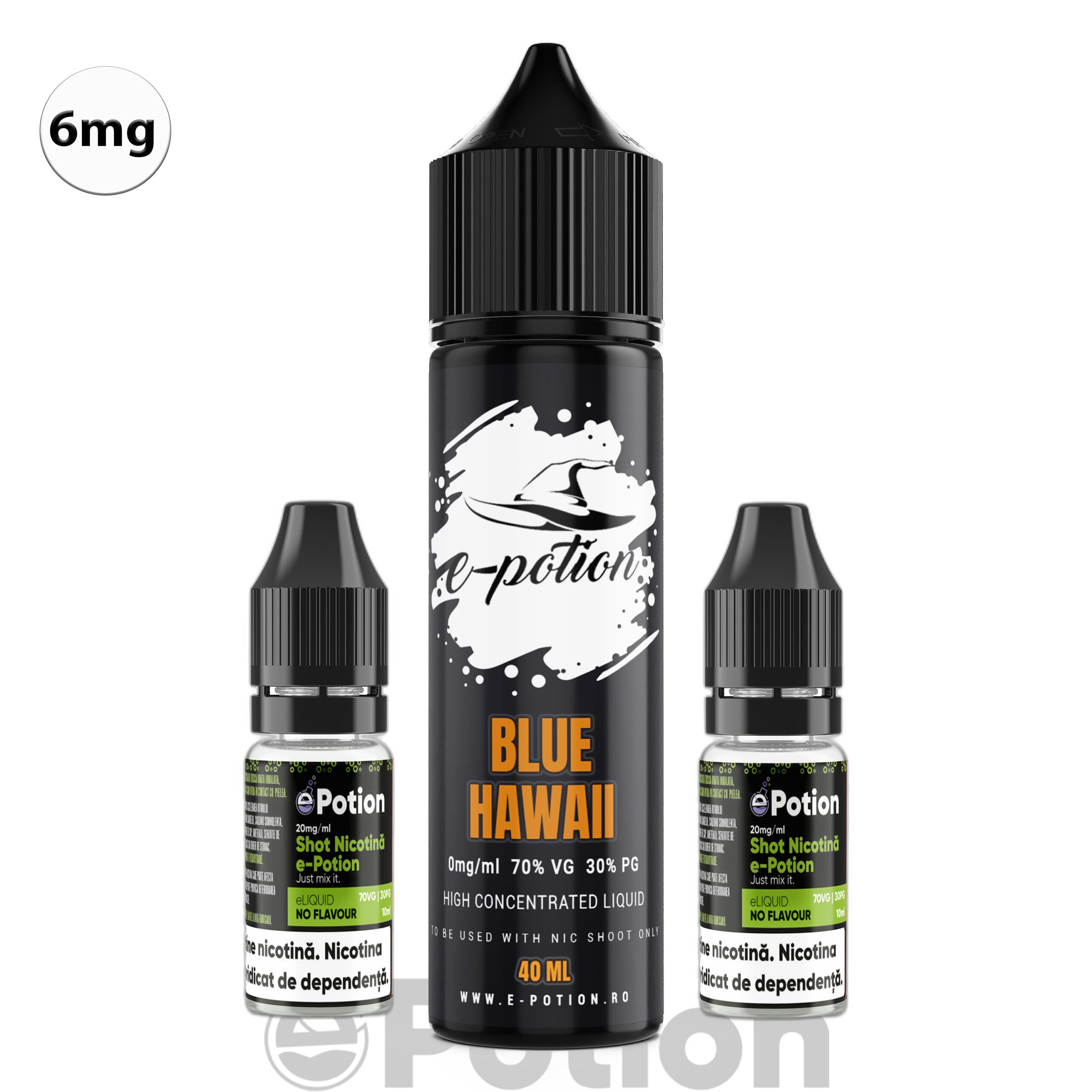 Lichid cu nicotina e-Potion Blue Hawaii 6mg 60ml