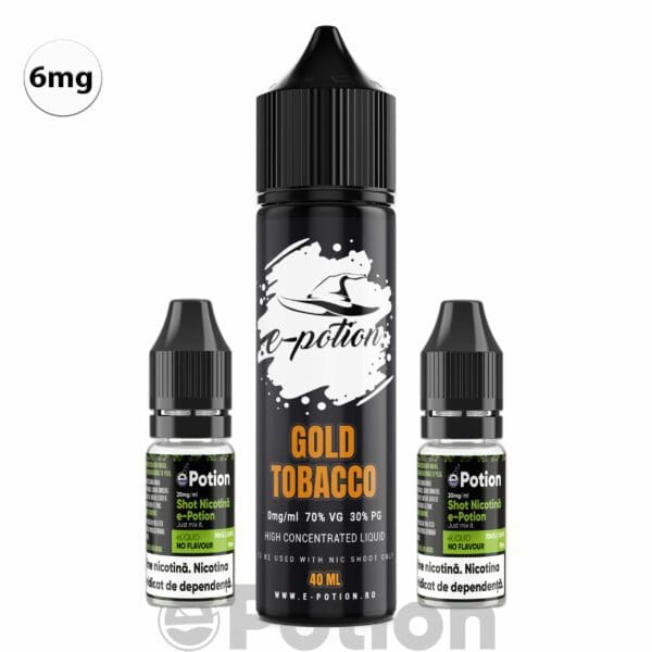 Lichid cu nicotina e-Potion Gold Tobacco 6mg 60ml