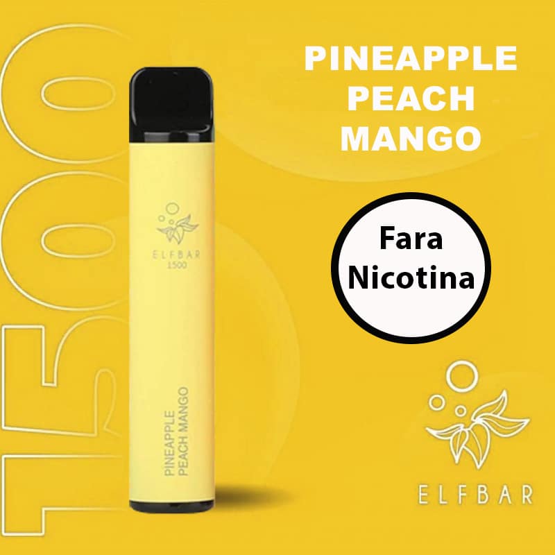 Elf Bar 1500 fara nicotina 0% - Pineapple Peach Mango