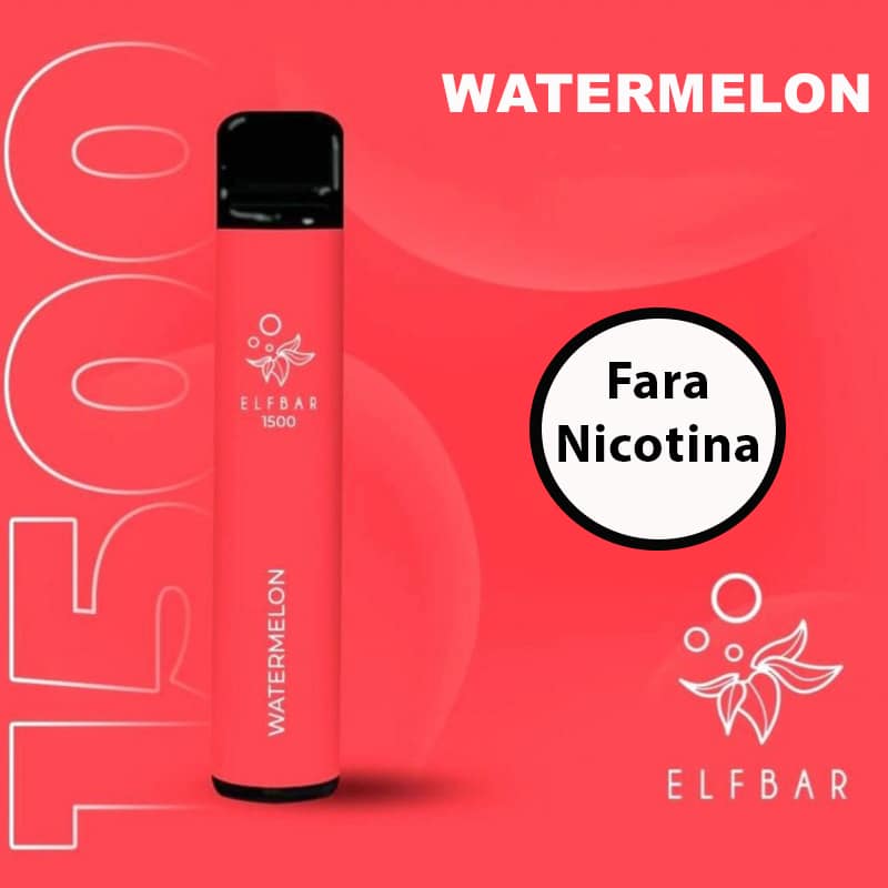 Elf Bar 1500 fara nicotina 0% - Watermelon