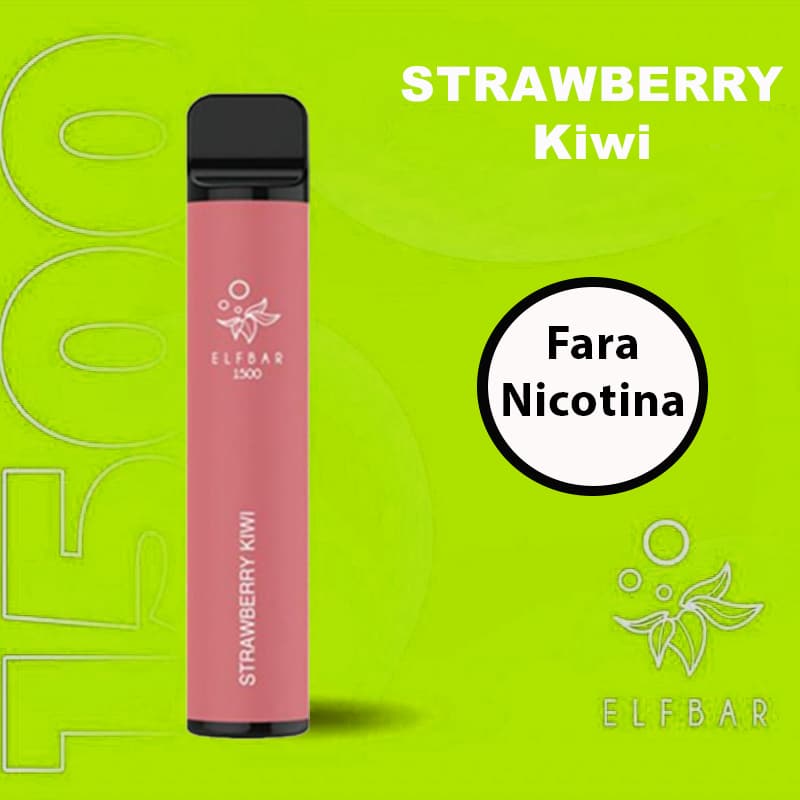 Elf Bar 1500 fara nicotina 0% - Strawberry Kiwi