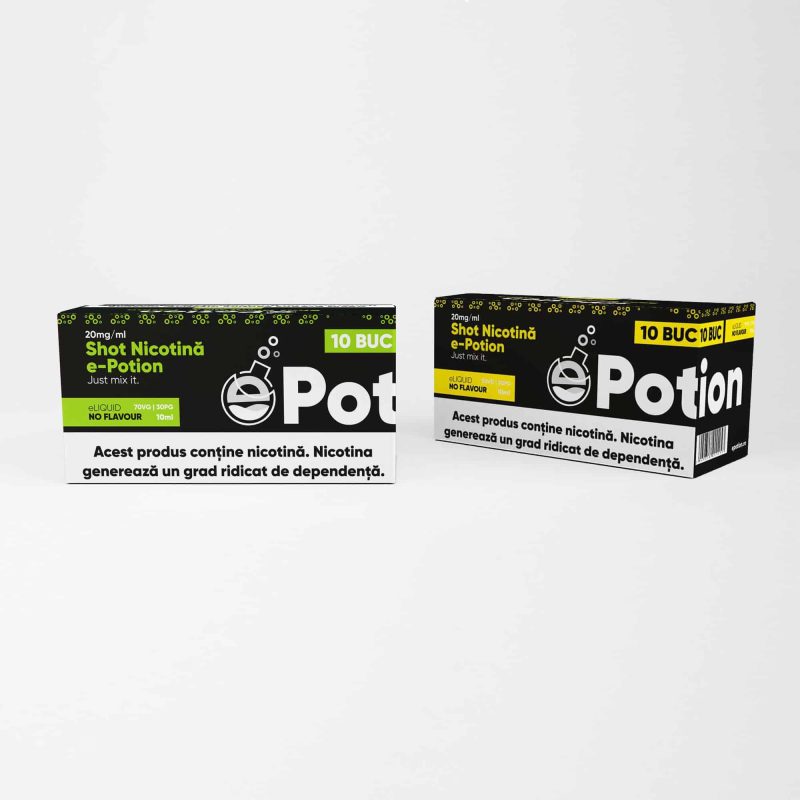 Pachet 10 x Shot Nicotina e-potion 50VG 50PG 20mg 10ml