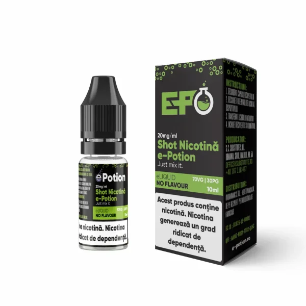 Shot Nicotina e-potion 20mg 70VG 30PG 10ml - imagine 1