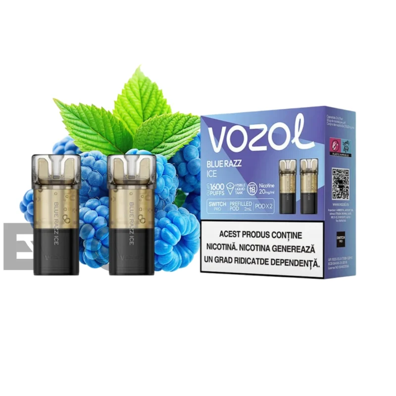 Set 2 cartuse Vozol Switch Pro 800 Blue Razz Ice