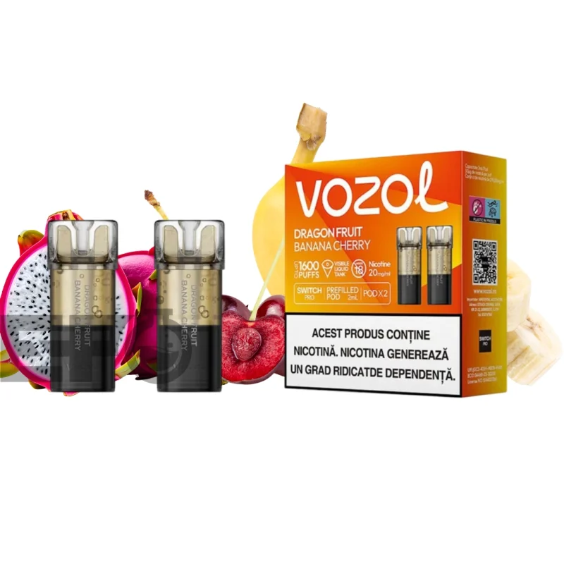 Set 2 cartuse Vozol Switch Pro 800 Dragon Fruit Banana Cherry