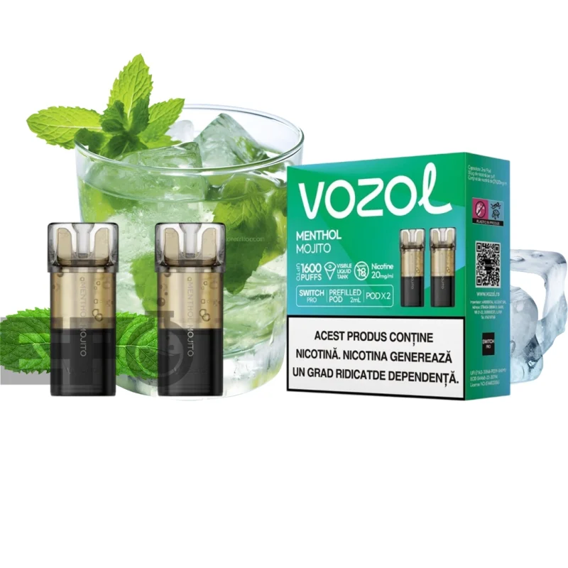Set 2 cartuse Vozol Switch Pro 800 Menthol Mojito