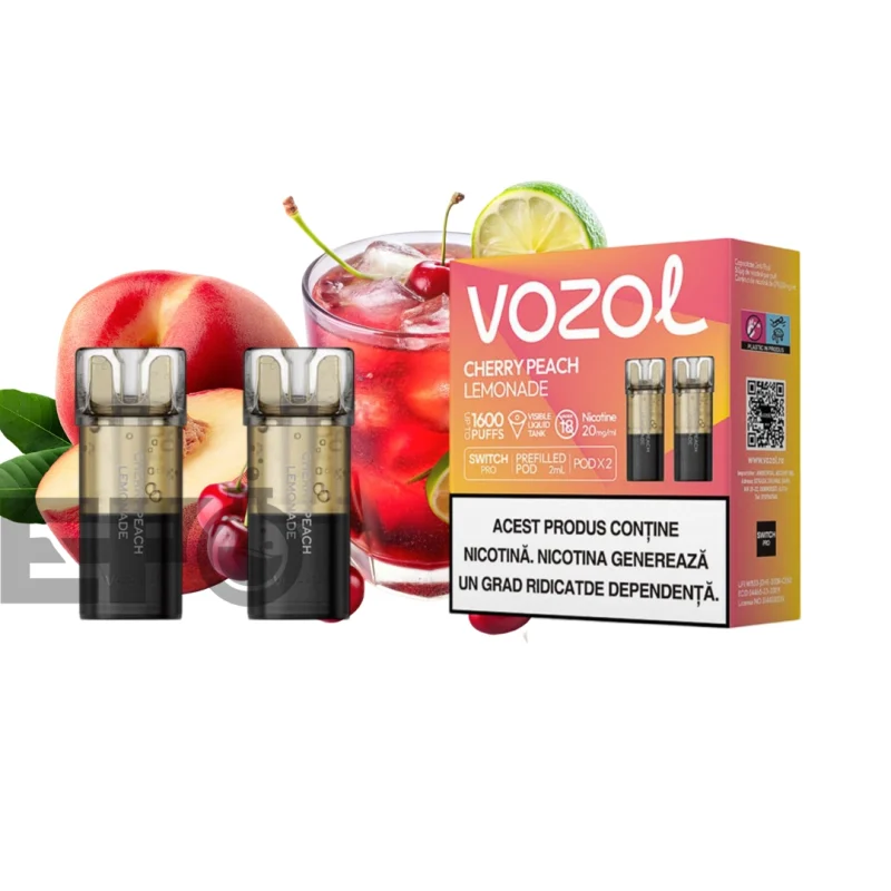 Set 2 cartuse Vozol Switch Pro 800 Peach Cherry Lemonade