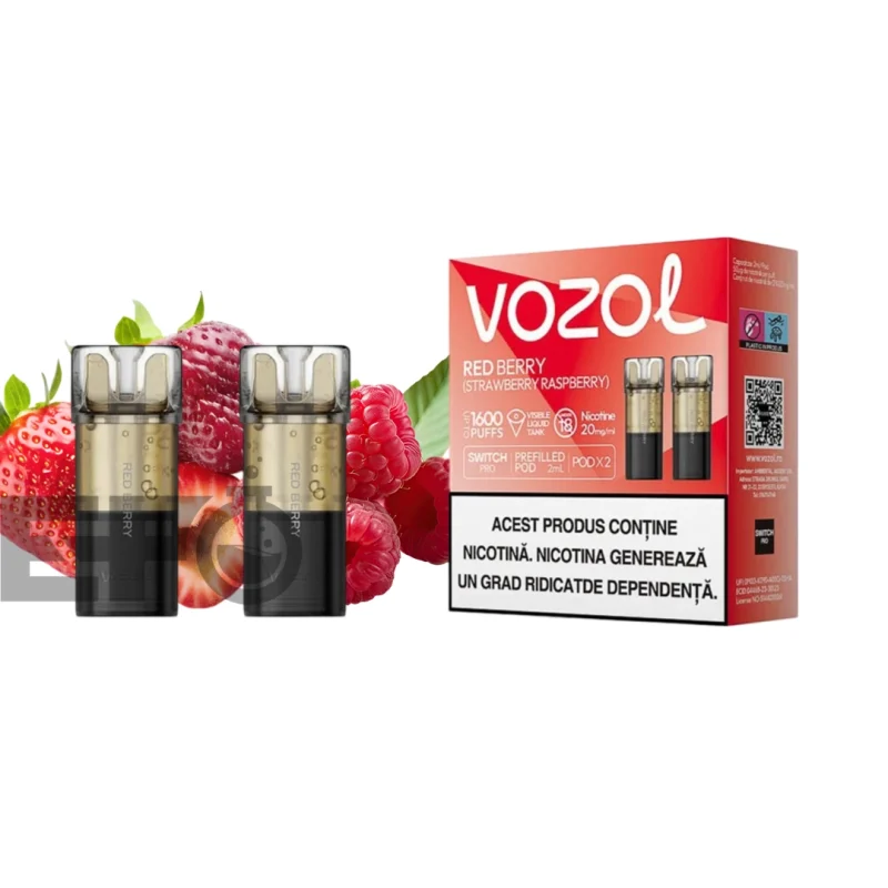 Set 2 cartuse Vozol Switch Pro 800 Red Berry