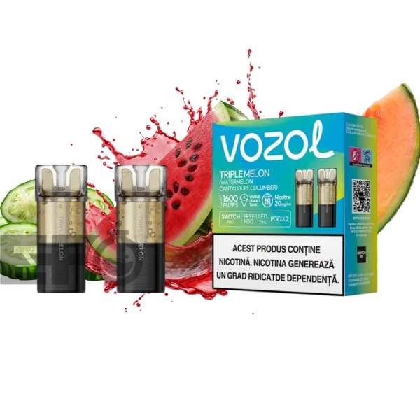 Set 2 cartuse Vozol Switch Pro 800 Triple Melon