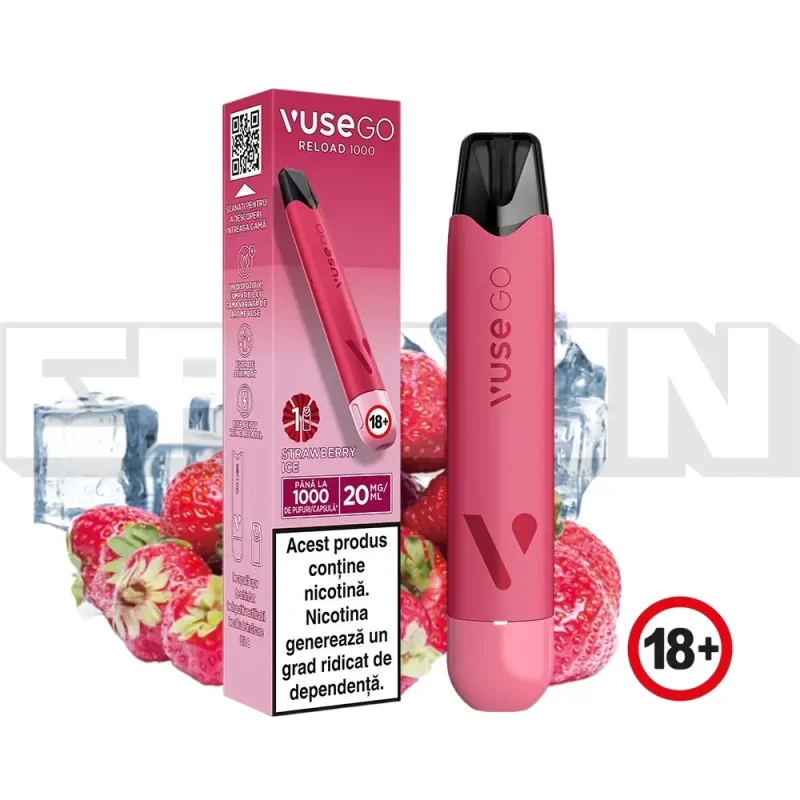 VUSE GO Reload 1000 Pen Strawberry Ice 20mg (1) VUSE GO Reload 1000 Pen Strawberry Ice 20mg