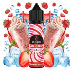 Longfill Bombo Bar Juice Strawberry Milkshake Ice 12ml