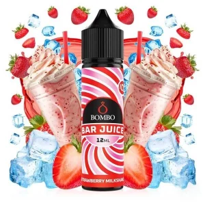 Longfill Bombo Bar Juice Strawberry Milkshake Ice 12ml