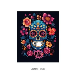 Wrap Acumulator 18650 Skull and Flowers