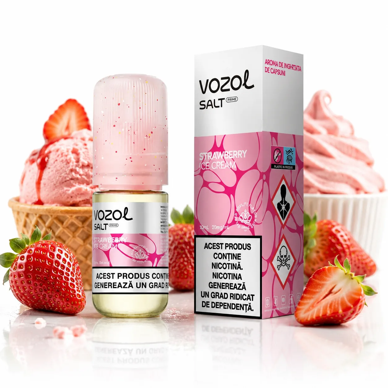 Lichid Vozol Salt Prime Strawberry Ice Cream 20mg 10ml
