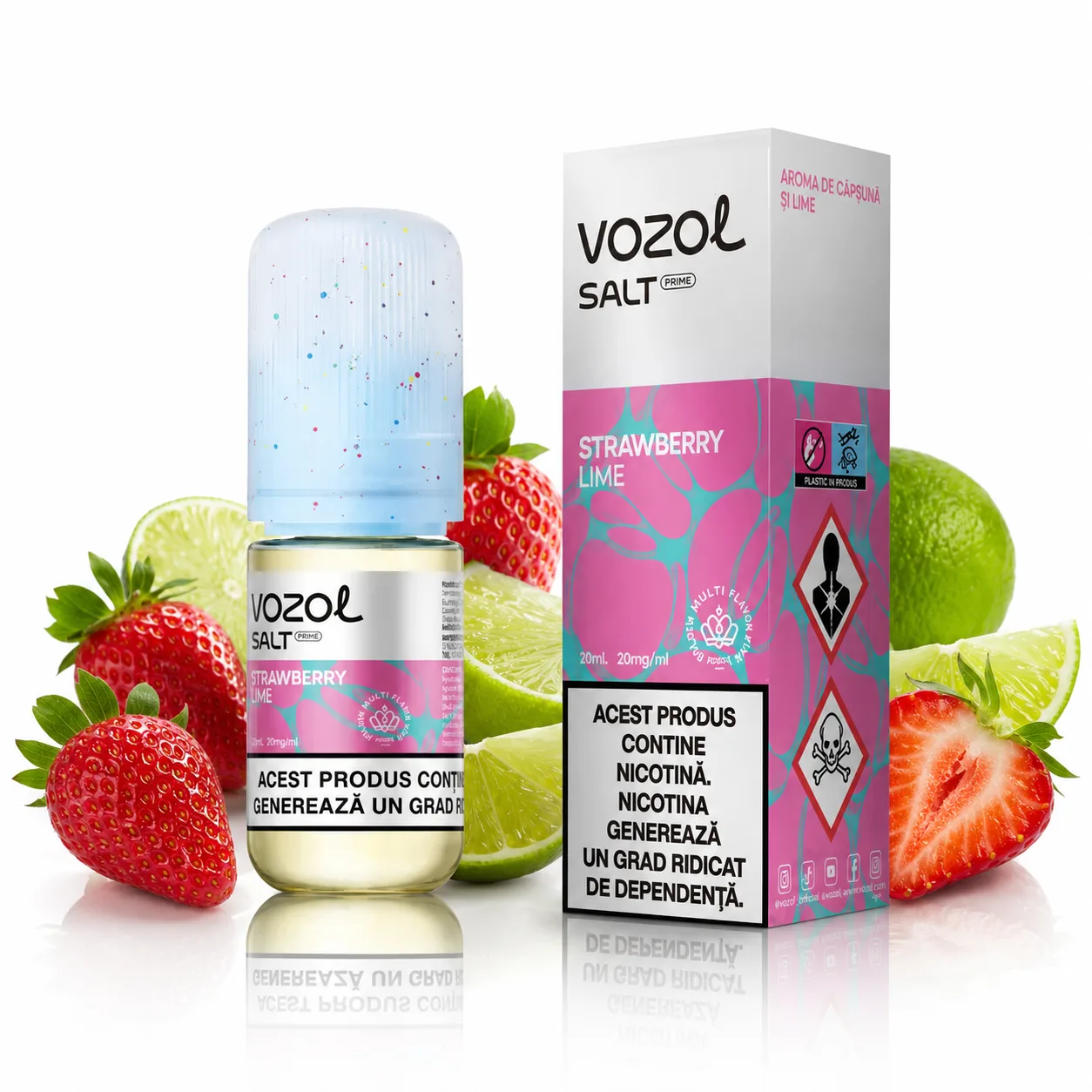 Lichid Vozol Salt Prime Strawberry Lime 20mg 10ml