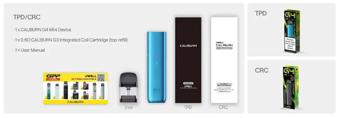 Kit Uwell Caliburn G4 Mini Night Black
