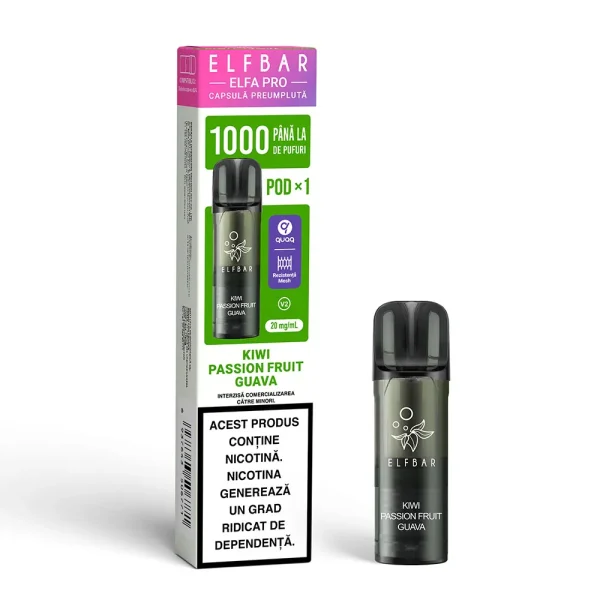 Cartuș ELFBAR ELFA PRO V2 - Kiwi Passion Fruit Guava - imagine 2