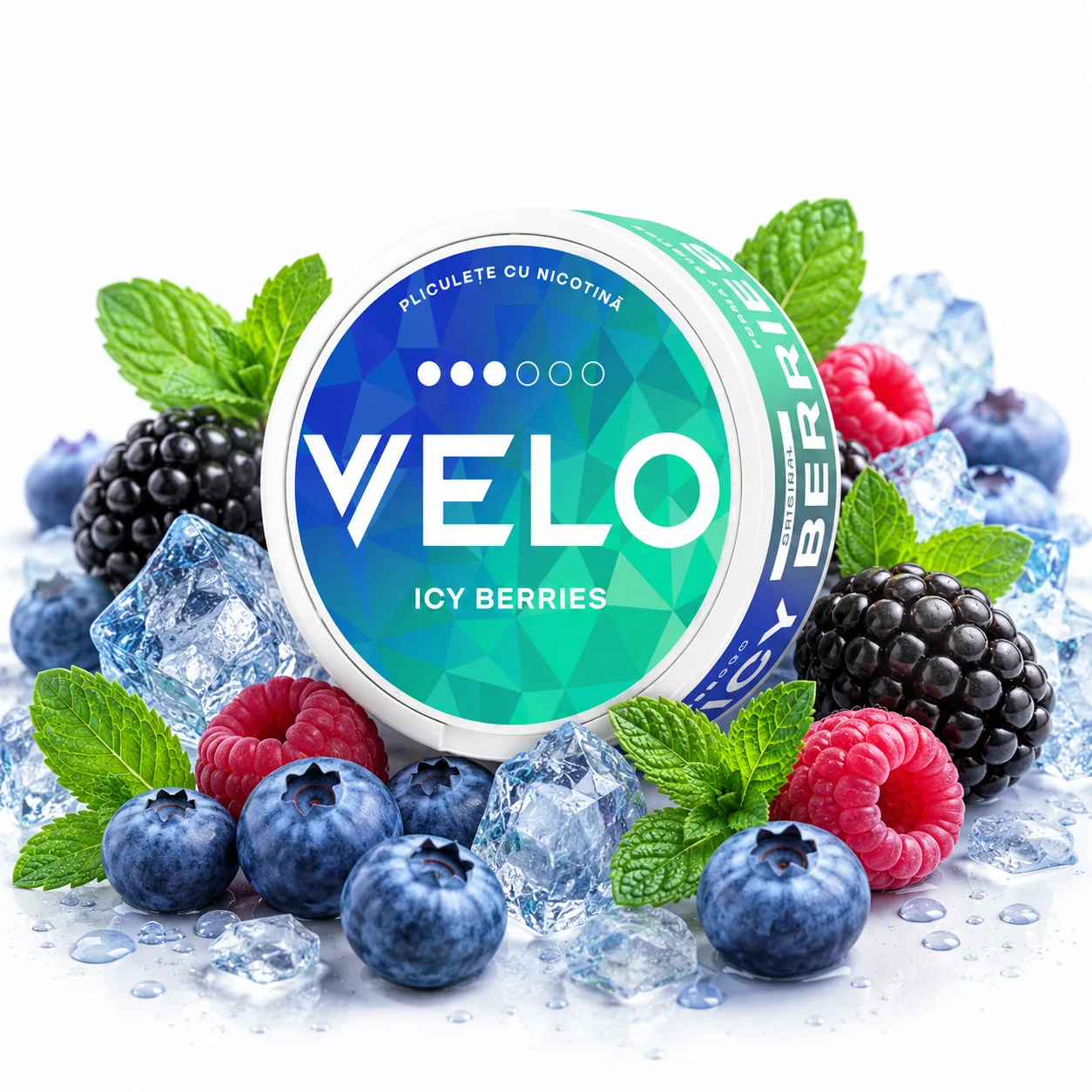 Pliculete cu Nicotina VELO Icy Berries 8mg