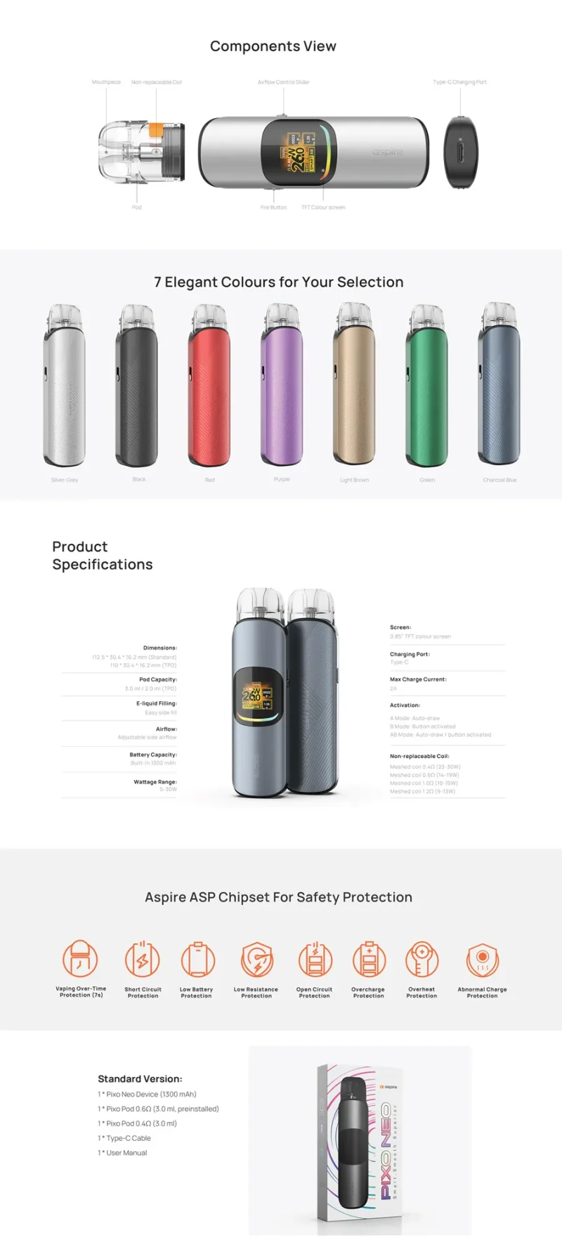 aspire pixo neo