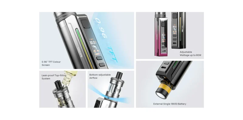 Mod Aspire Zelos X80 Black Gradient