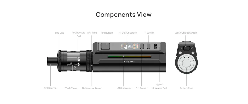 Mod Aspire Zelos X80 Black Gradient