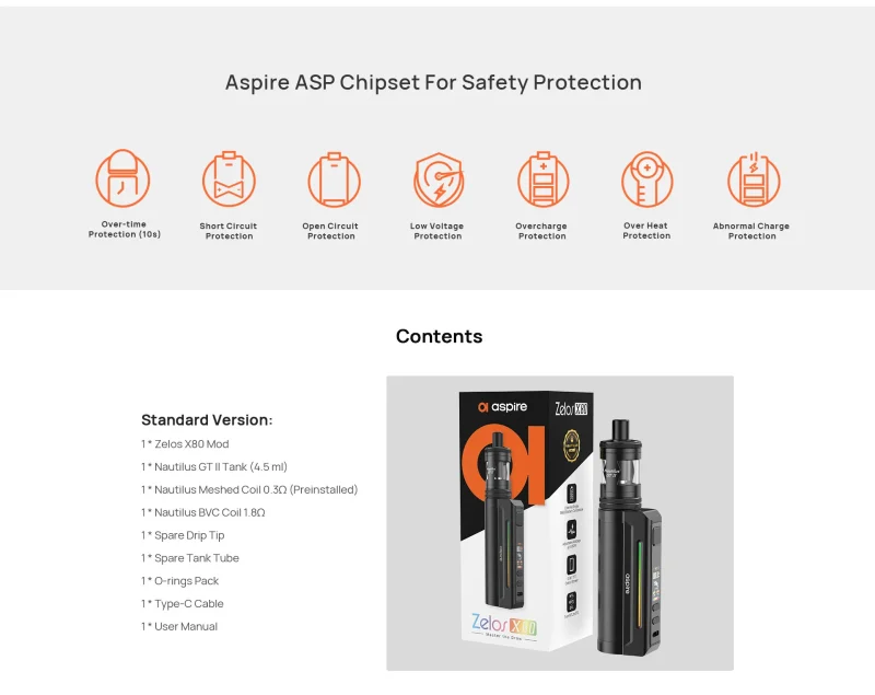 Kit Aspire Zelos X80