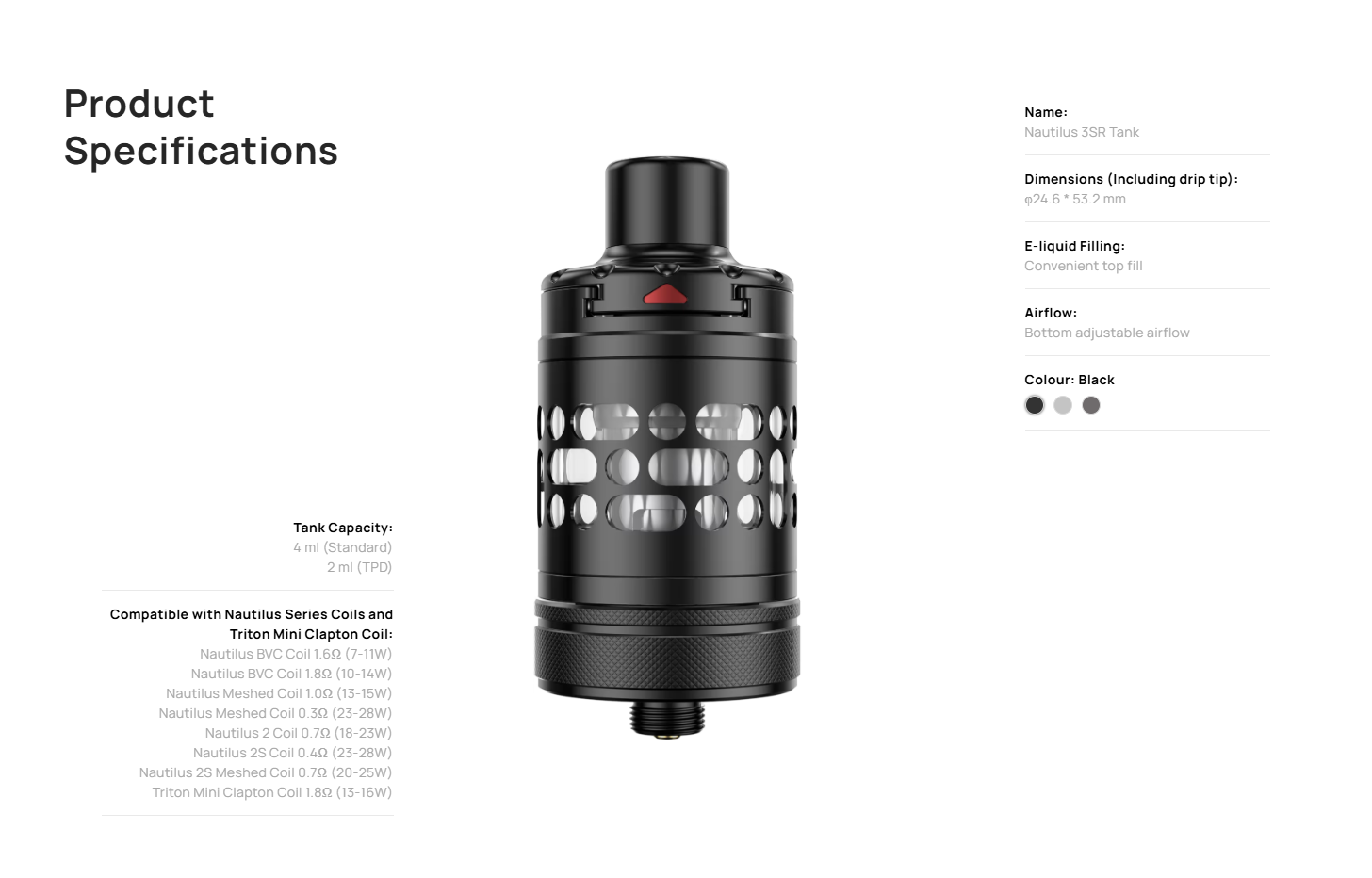 Atomizor Aspire Nautilus 3SR Black