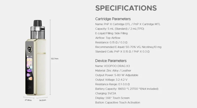 Kit VOOPOO Drag X3