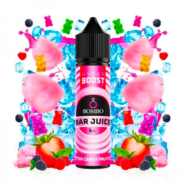 Longfill Bombo Bar Juice Hyper Boost Cotton Candy Fruits Ice 5ml Longfill Bombo Bar Juice Hyper Boost Cotton Candy Fruits Ice 5ml