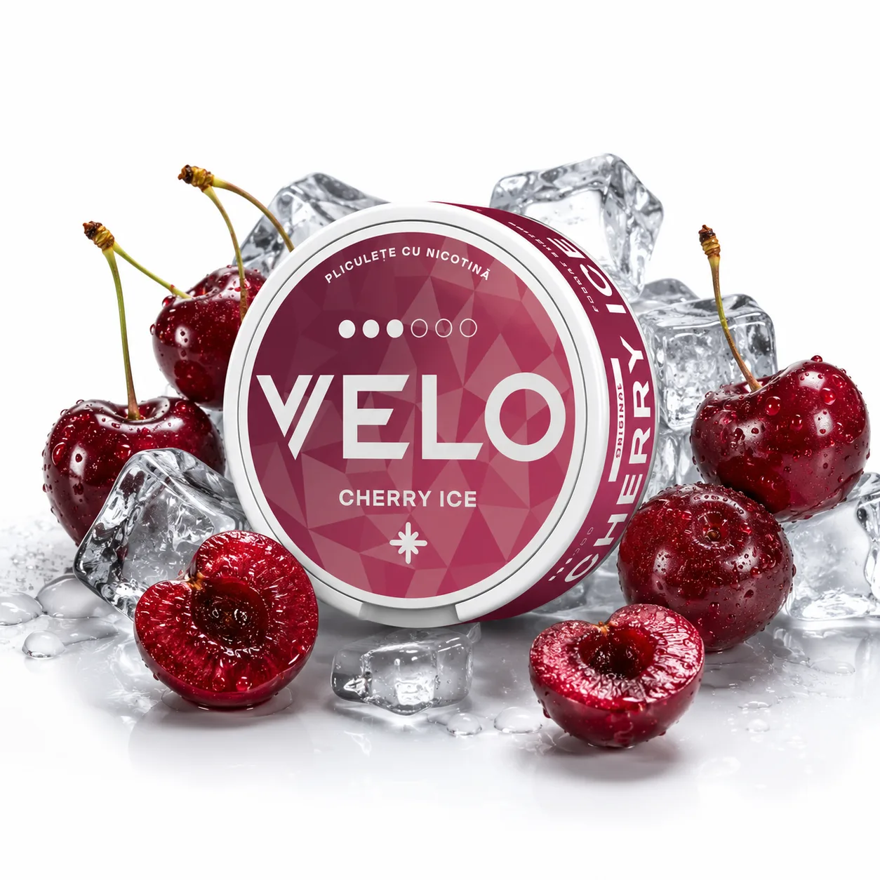 Pliculete cu Nicotina VELO Cherry Ice 10mg