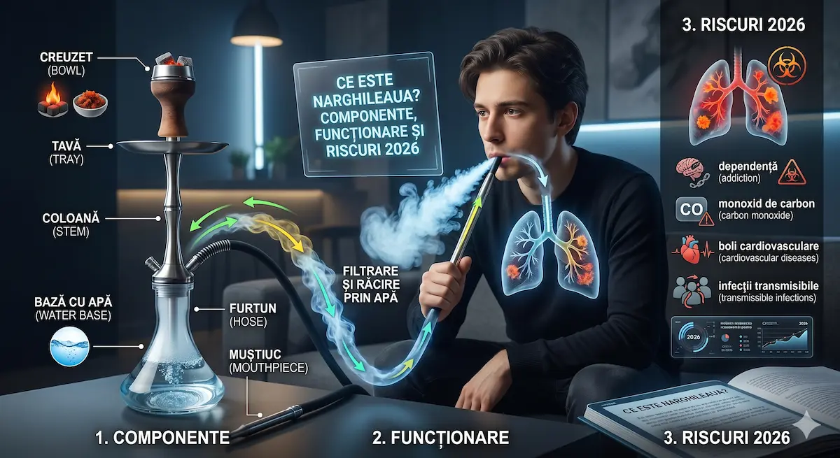 Ce Este Narghileaua? Componente, Funcționare și Riscuri 2026 de pe e-potion.ro Ce Este Narghileaua?