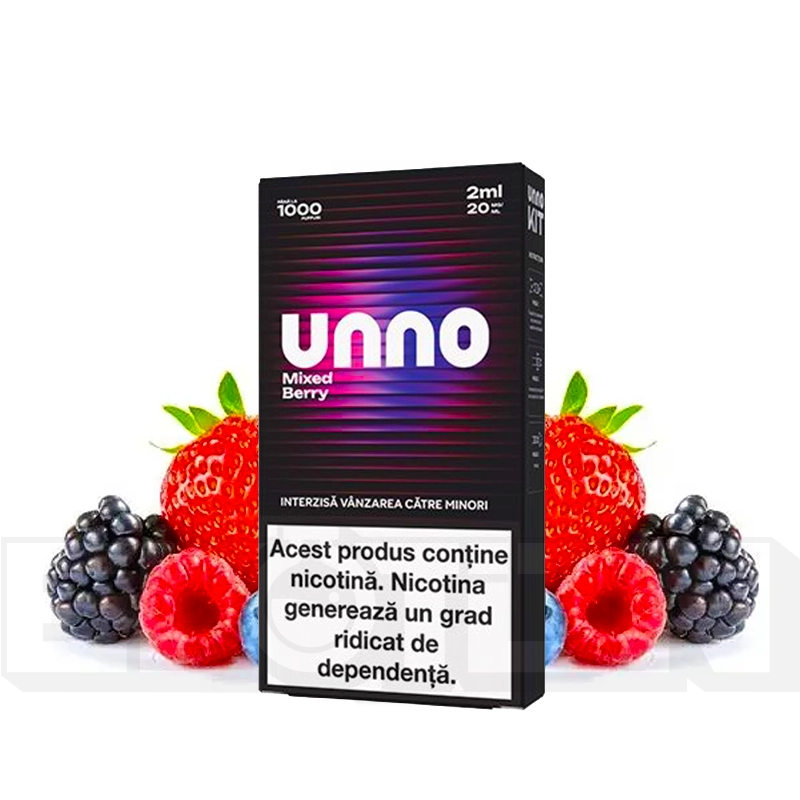 Kit Unno Blueberry Raspberry 20mg 1000 Pufuri