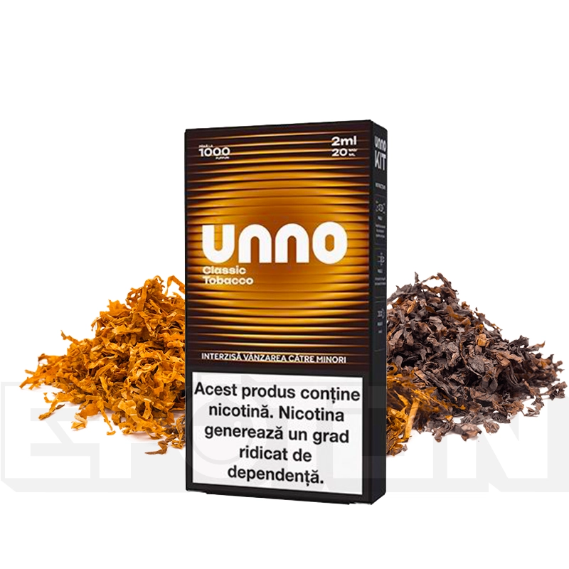Kit Unno Golden Tobacco 20mg 1000 Pufuri