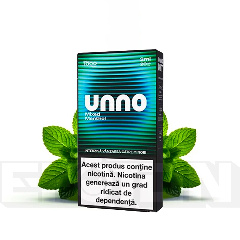Kit Unno Menthol Mint 20mg 1000 Pufuri
