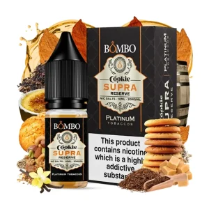 lichid Bombo Platinum Tobacco Nic Salt Cookie Supra Reserve 20mg 10ml