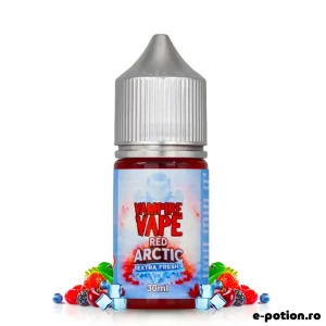 Aromă concentrată Vampire Vape Red Arctic 30ml, flacon pentru lichid DIY cu fructe roșii, cireșe și gheață