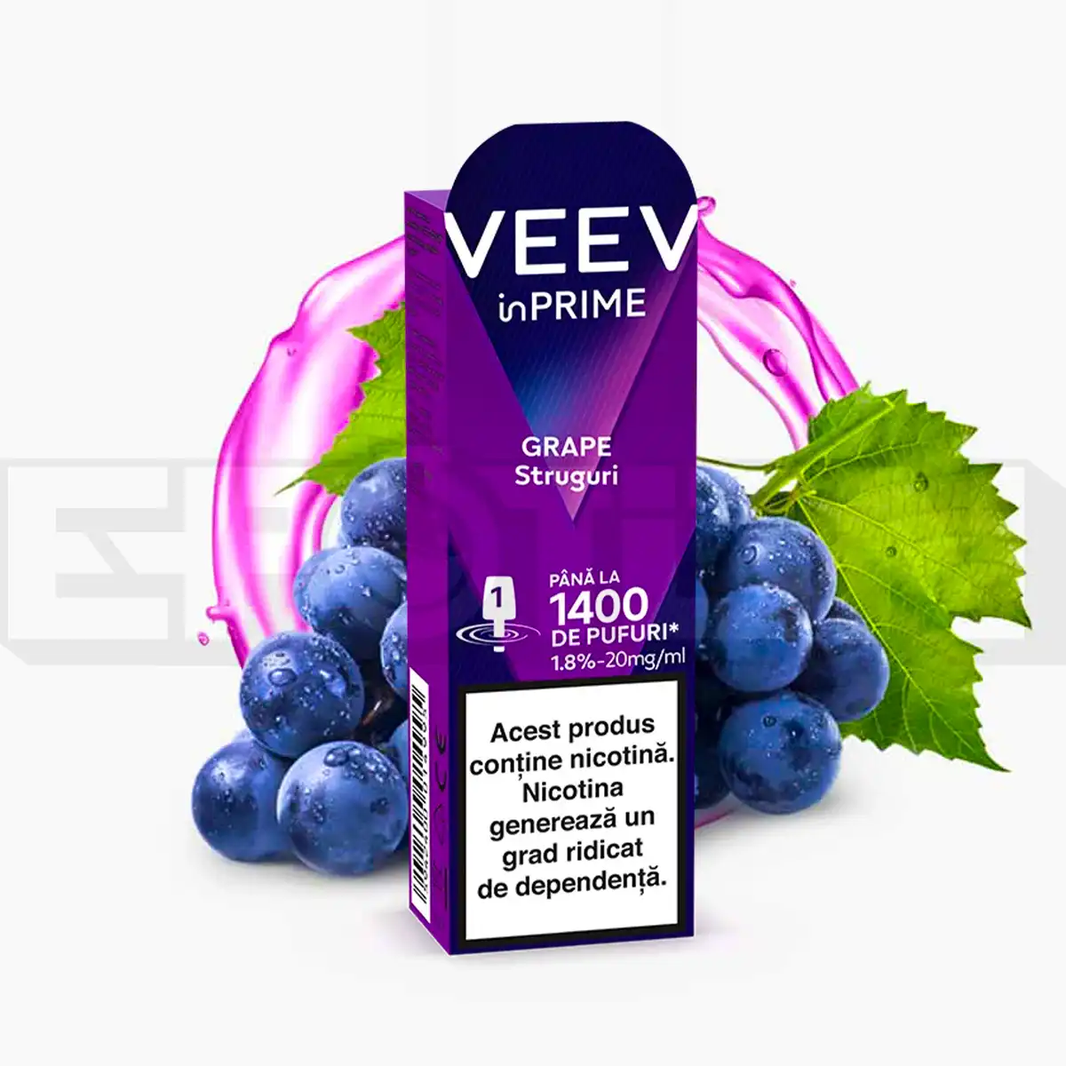 Capsulă VEEV inPrime Grape 1,8% 2ml