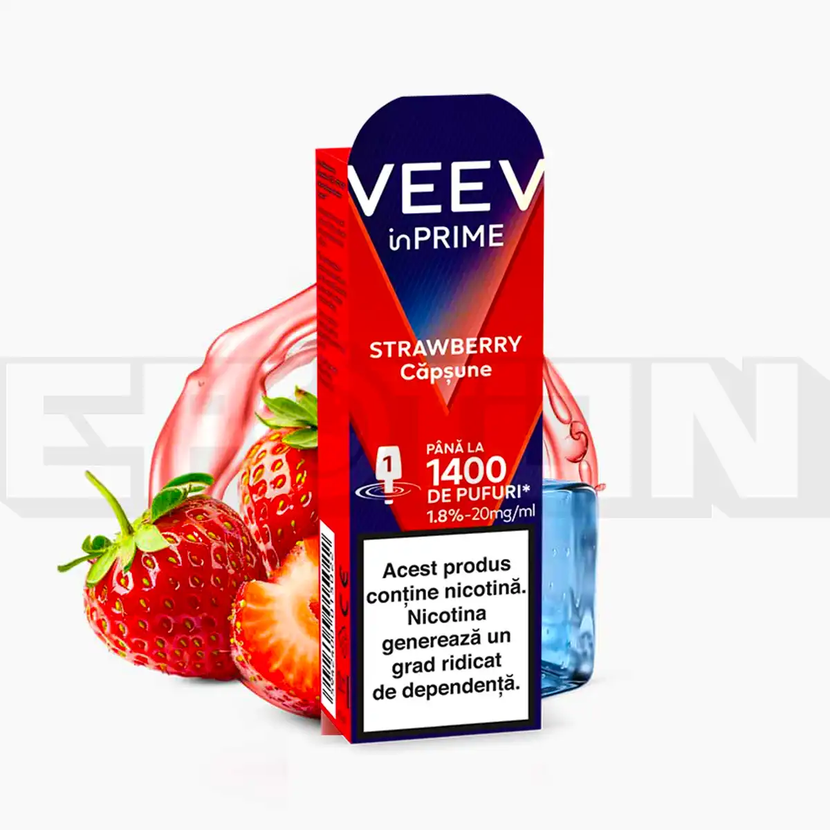 Capsulă VEEV inPrime Strawberry 1,8% 2ml