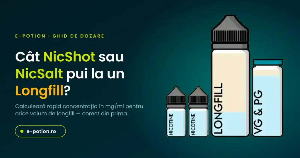 Cât Nicshot sau NicSalt Pui la un Longfill?