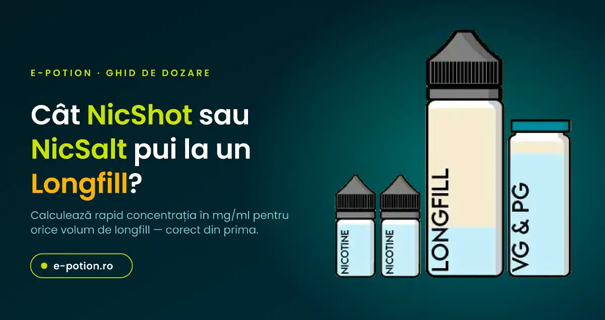 Cât Nicshot sau NicSalt Pui la un Longfill?