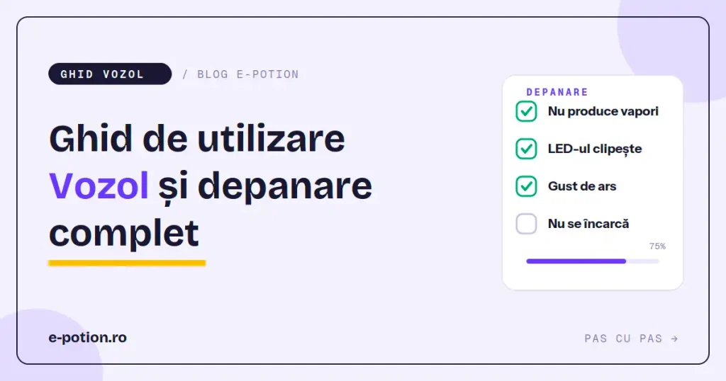 Ghid de Utilizare Vozol și Depanare Complet