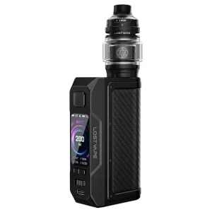 Kit Lost Vape Thelema Q200 Pro Dark Guardian, box mod 200W cu atomizor Centaurus Sub Ohm V2 de 5 ml.