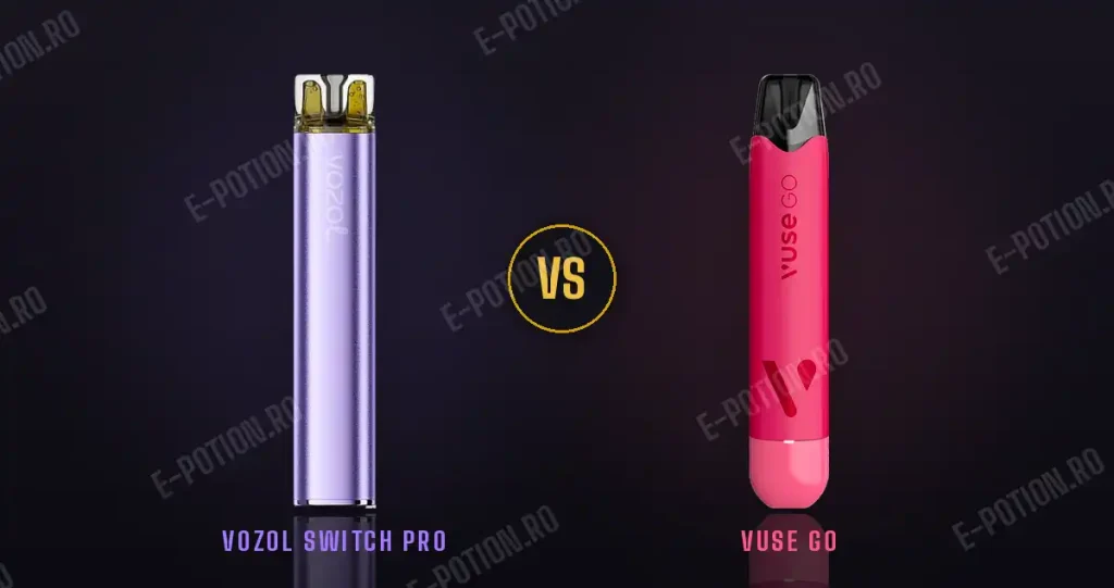 Comparație VOZOL Switch Pro vs Vuse — pufuri per pod, arome, nicotină, senzație — e-Potion Sibiu