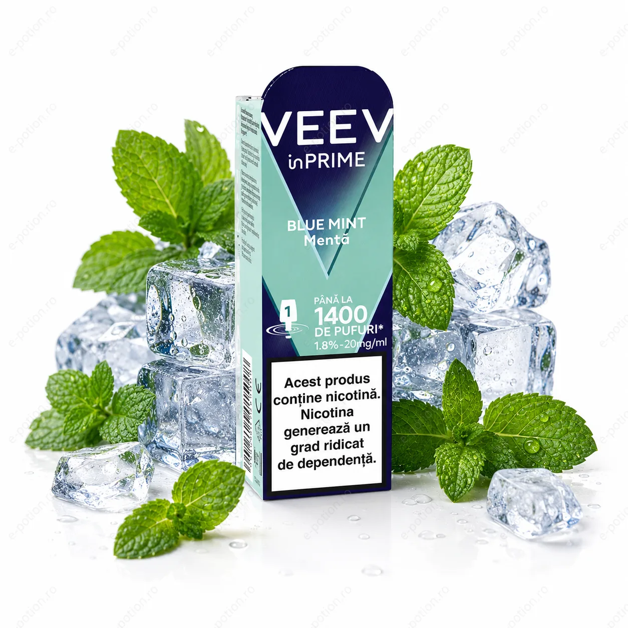 Capsulă VEEV inPrime Blue Mint 1,8% 2ml