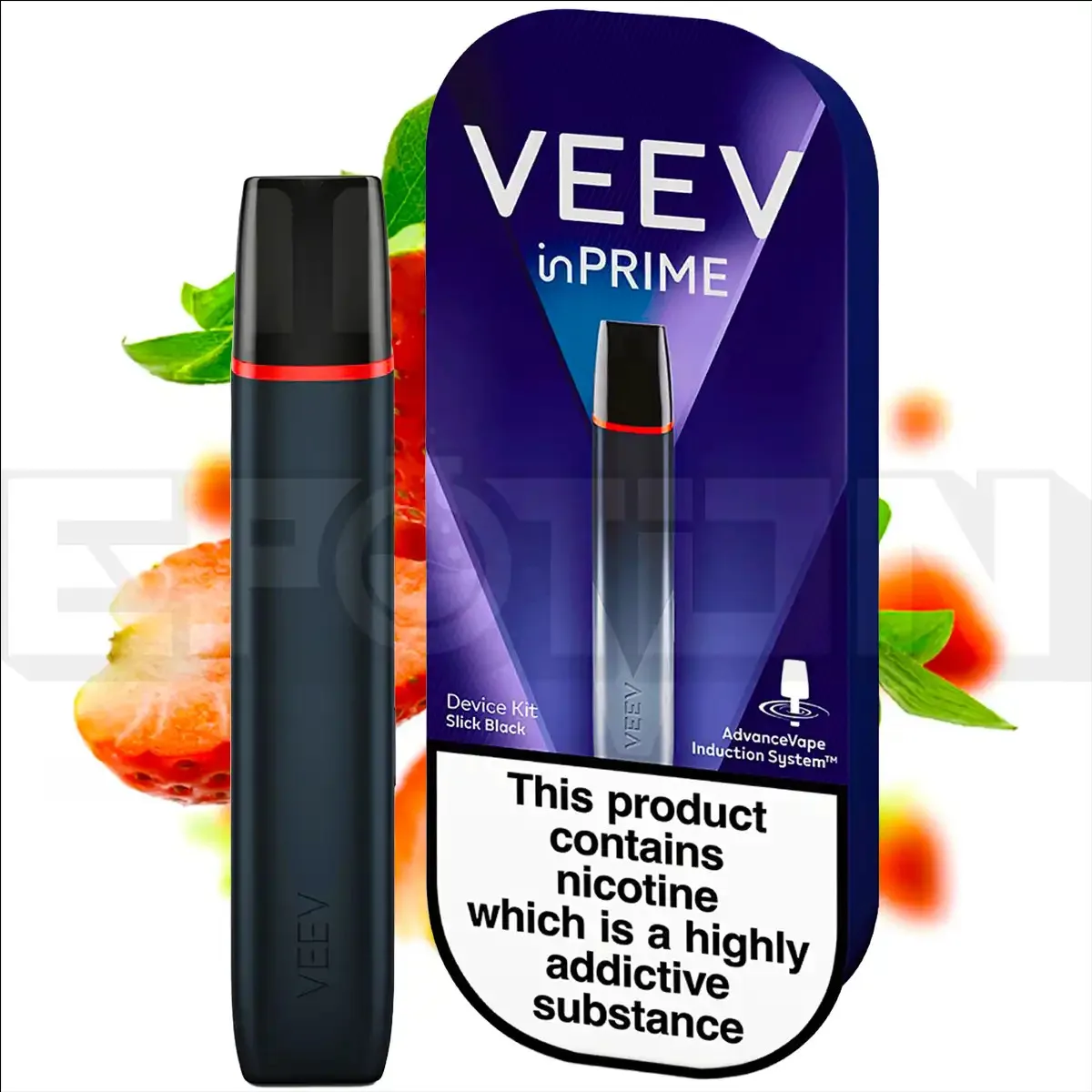 Kit VEEV inPrime Silck Black Strawberry 1.8%
